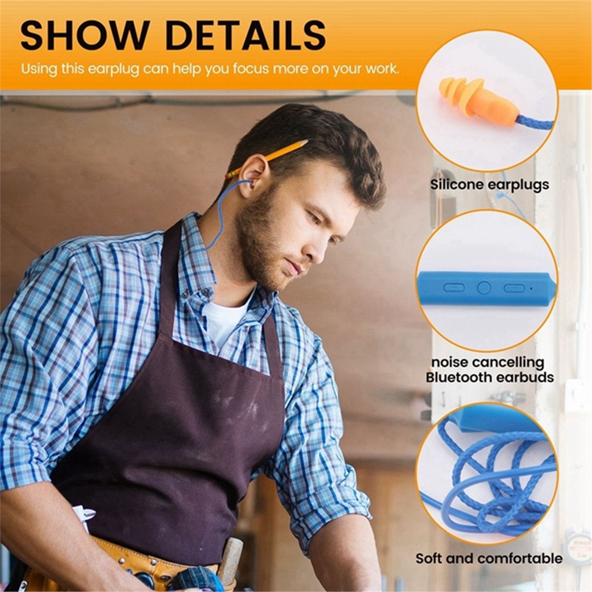 (A43I] Bluetooth Ear Plugs Hea - Bluetooth Headset On Ear ulasan dan harga